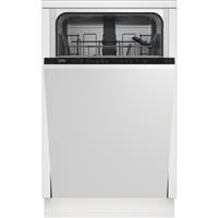Beko DIS15020 Fully Integrated Dishwasher Slimline 45cm 10 Place Black E