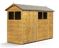 Empire Apex Garden Shed Wooden Shiplap Tongue & Groove 4X10 4ft x 10ft Double Do