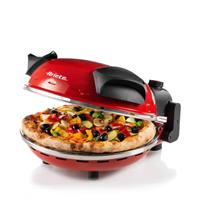 Ariete Mini 1200W Fast Cooking Pizza Oven with Non-Stick Refractory Stone, Red