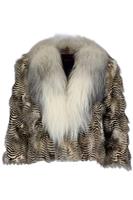 HOCKLEY RACCOON FUR JACKET UK 10 - M Regular