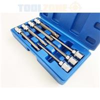 7pc Extra Long Spline Socket Bit Set 3/8 Male Spline Bits In Case SD080
