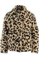 APPARIS LEOPARD PRINT FAUX SHEARLING JACKET SMALL - S Regular