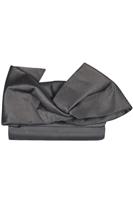 CHRISTIAN LOUBOUTIN BLACK BOW DETAILED SATIN CLUTCH