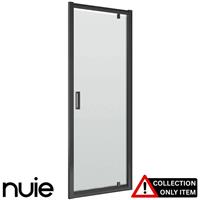 Nuie Pacific Matt Black Profile Pivot Shower Door 760mm - SQPD76BP "Graded"