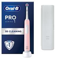 Oral-B Pro 1 Electric Rechargeable Toothbrush 3 Modes with Travel Case, Pink
