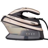 Tower T22024GLD CeraGlide 2400 Watt Steam Generator Iron Black