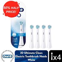 Oral-B iO Ultimate Clean Toothbrush Refill Replacement Heads White, 4 Pack