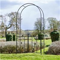Garden Arch Metal Archway With Support Trellis Outdoor Gate Climbing Plant
