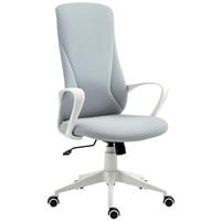 Vinsetto High-Back Home Office Chair Height Adjustable Elastic Desk Chair Grey