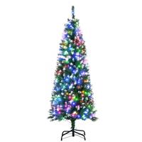 HOMCOM 5FT Prelit Artificial Xmas Tree Holiday Dcor w/ 250 Colourful LED Light