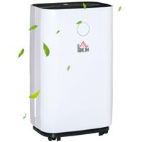 HOMCOM 20L/Day Portable Quiet Dehumidifier for Home, Electric Air De-Humidifier