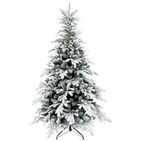 HOMCOM 5 Ft Artificial Christmas Tree with Realistic Snow Branches, LED Lights