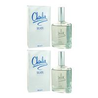 Revlon Charlie Silver Eau de Toilette 100ml x 2 - 100 ml Regular Size