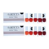 MATI Professional Nails 5 x 5ml Nail Polish Gift Set - Red - Rose x 2
