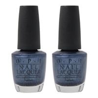 OPI Nail Polish 15ml 7th Inning Strrretch NLBB5 Varnish Lacquer Blue Metalic x 2
