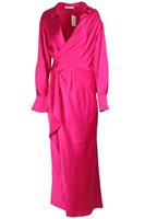 JONATHAN SIMKHAI PINK SATIN MIDI DRESS US 10 UK 14 - M Regular