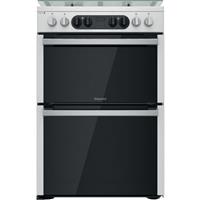 Hotpoint HDM67G8C2CX/UK Free Standing Dual Fuel Cooker with Gas Hob 60cm