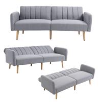 HOMCOM 3 Seater Sofa Bed w/ Adjustable Backrest for Living Room, Guest Room