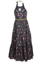 AGUA BY AGUA BENDITA NAVY COTTON MAXI DRESS XLARGE - XL Regular