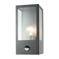 Modern Outdoor PIR Sensor Wall Light Fitting with Box Lantern Shape IP44 Rate...