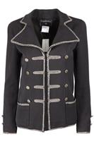 CHANEL BLACK 2006 COTTON BLAZER FR 38 UK 10 - M Regular