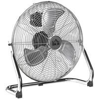 HOMCOM Metal Desk Fan, Electric Table Fan with 3 Speed Settings, Silver