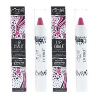 Ciate Lip Chalk 1.9g Berry-Go-Round Lip Pencil Pastel Deep Pink Matte x 2