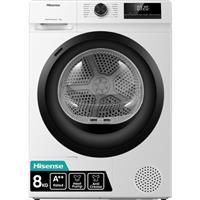 Hisense DH1Q802BW2 1Q Series Heat Pump Tumble Dryer 8 Kg White A++ Rated