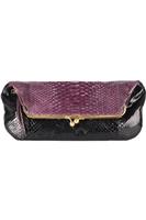 DEVI KROELL PURPLE PYTHON CLUTCH