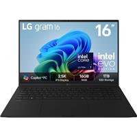 LG 16 Laptop 16 GB RAM 1TB Intel Core Ultra 7 Windows 11 Home - Obsidian