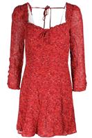 REFORMATION RED CREPE MINI DRESS US 2 UK 6 - XS Regular