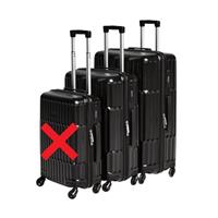 John Lewis Tampa 4-Wheel Hard Shell Suitcase Set (Marks/Missing Suitcase)