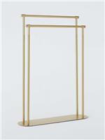 John Lewis Freestanding Double Towel Rail - Brass (Damaged/Missing Accs) B+