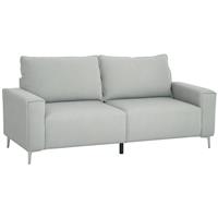 HOMCOM 193cm Corduroy Settee: Spring Cushion, Light Grey , Refurbished