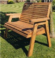 2 SEATER BENCH GARDEN FURNITURE HANDMADE UK SEAT WOODEN SWEDISH REDWOOD VS102