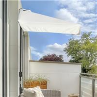 Cream White Wall Mounted Umbrella 90.6" L x 51.2" W x 98" H (230 x 130 x 249 cm)