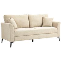 HOMCOM 3-Seater Linen Sofa, Beige , Refurbished
