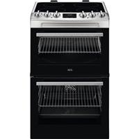 AEG CCX1530ACM 55cm Free Standing Electric Cooker with Ceramic Hob Stainless