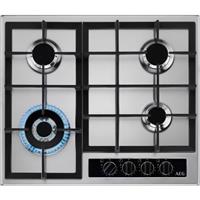 AEG HGB64420YM Built In 60cm 4 Burners Stainless Steel Gas Hob