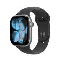 Apple Series 11 46 mm Waterproof Smart Watch GPS (2025) Black Sport Band - M/L