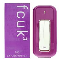 FCUK 3 Her Eau De Toilette 100ml Spray For Her