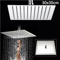 12" Inch Square Showerhead Bathroom Shower Head Rain Ultrathin Shower Head Large