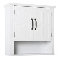 HOMCOM Bathroom Wall Cabinet, Medicine Cabinet w/ Adjustable Shelf, White