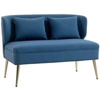 HOMCOM 2 Seater Sofa, Small Sofa with Wing Back, Thick Seat Refurbished