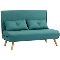 HOMCOM Click Clack Sofa Bed, 2 Seater Bed Settee for Living Room Refurbished