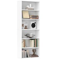 HOMCOM 6 Tier Bookshelf, Freestanding Bookcase w/ Adjustable Shelves Refurbished