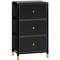 HOMCOM Chest of Drawers with 3 Drawers for Bedroom, Living Room Refurbished