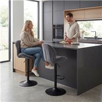 HOMCOM Modern Bar Stools Set of 2, Swivel Counter Height Barstools Refurbished