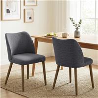 HOMCOM Dining Chairs Set of 2, Kitchen Chairs with Padded Seat Refurbished