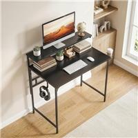 HOMCOM Computer Desk, 80cm Home Office Study Table with Hutch Shelf Refurbished